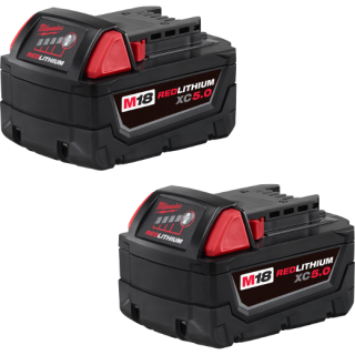 Milwaukee M18 REDLITHIUM XC 5.0 Extended Capacity Battery (2 Pack)