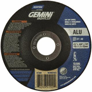 Norton Gemini RightCut A AO Type 27/42 Right Angle Cut-Off Wheel