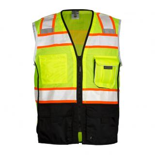 ML Kishigo Premium Black Series Class 2 Vest in Lime