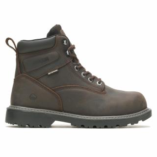 Wolverine Men's Floorhand Insulated 6 Inch Work Boots with Steel Toe (Dark Brown)