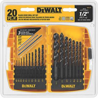 Dewalt 20 Piece Black Oxide Drill Bit Set