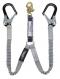 WestFall Pro BlackMax Shock Absorbing Twin Leg Lanyard with Aluminum Rebar Hooks