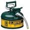 Justrite Type 2 AccuFlow Steel Safety Can 5/8 Inch - 1 Gal