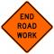 Bone Safety 48 Inch Orange Reflective Sign - Work Zone Ends