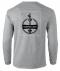 Custom Company Logo Heather Gray Long Sleeve T-Shirt