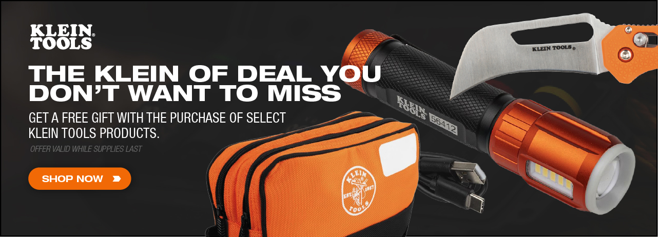  Get a free gift included with select Klein Tools kits.