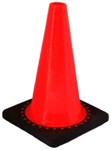 Cortina 03-500-09 Orange Cones with Black Base, 12" from GME Supply