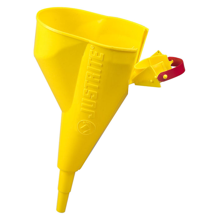 Justrite Funnel for Steel Type I Safety Cans Only, 1 Gallon and Above, Polyethylene, Yellow - 11202Y from GME Supply