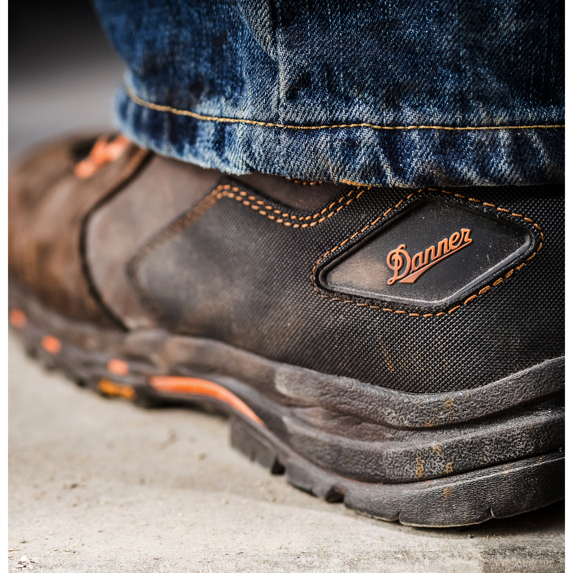 Danner Men's Vicious 4-1/2 Inch Work Boots with Composite Toe (Brown/Orange) from GME Supply