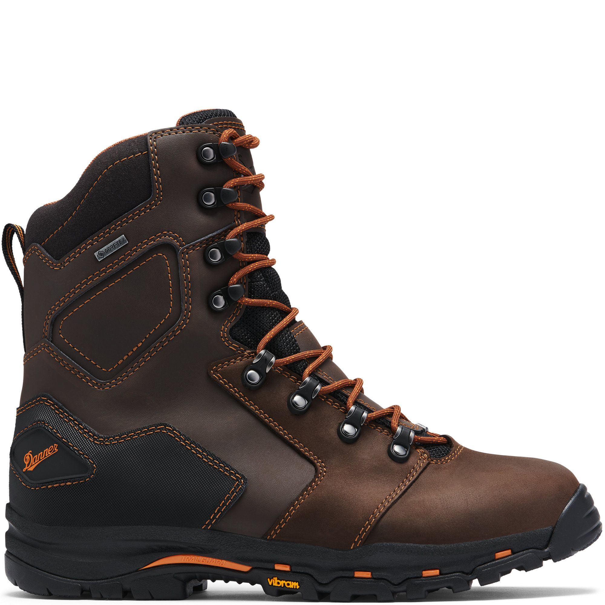 Danner Men's Vicious 8 Inch Work Boots with Composite Toe (Brown) from GME Supply