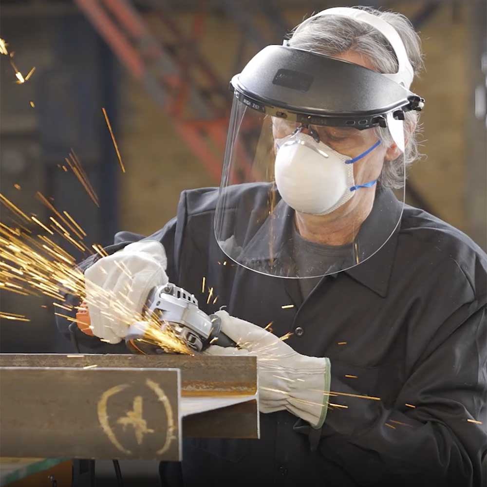 Jackson Safety ANTHEM Face Shield Kit - 170-SB Ratcheting Crown - PET Window - 9" x 15½" x 0.040" from GME Supply