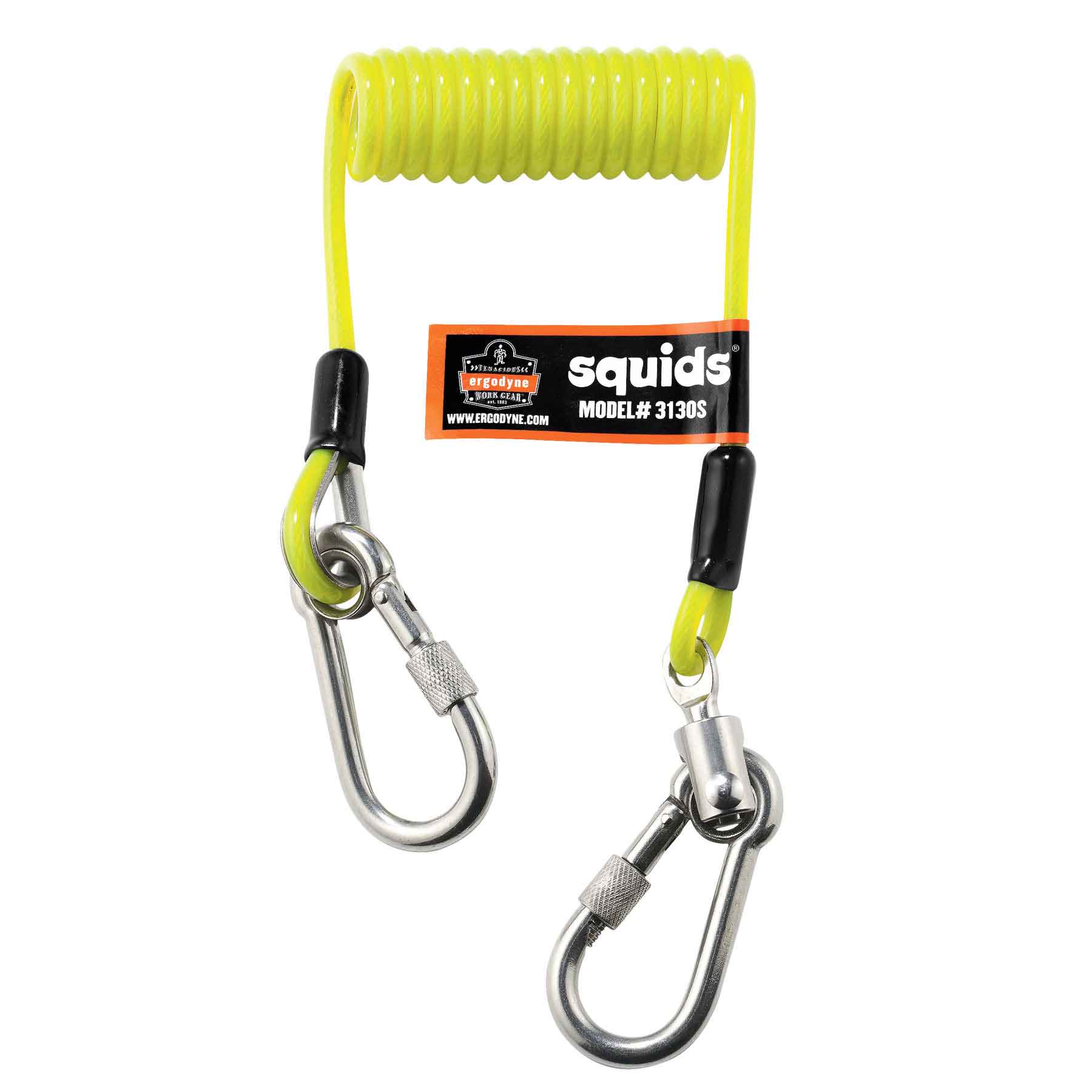 Ergodyne Squids 3130 Coiled Cable Tool Lanyard from GME Supply