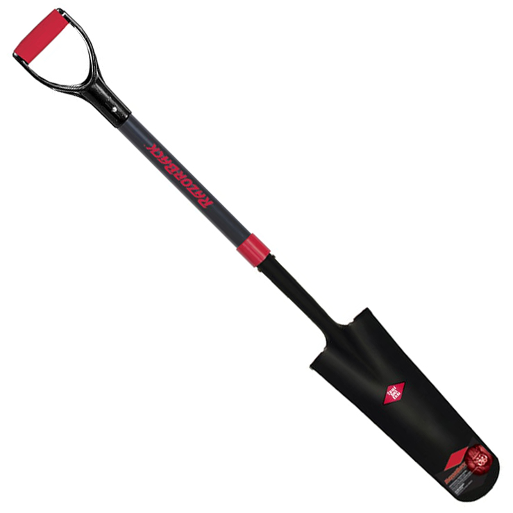 Razor-Back 16 Inch Drain Spade with Fiberglass Handle and Cushion D Grip from GME Supply