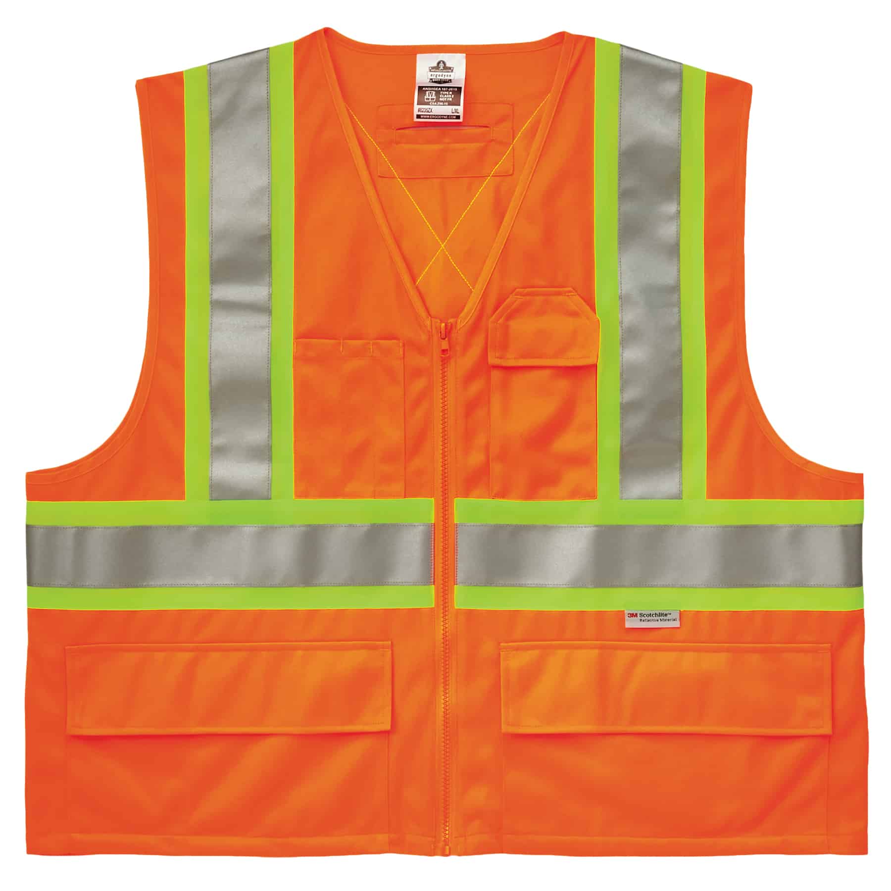 Ergodyne Two-Tone X-Back Safety Vest - Type R, Class 2, Zipper from GME Supply