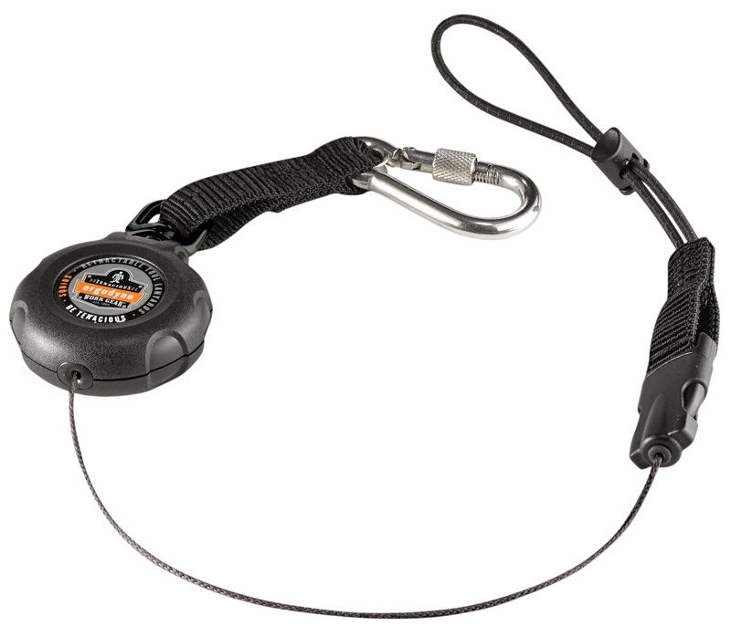 Ergodyne Squids 3001 Retractable Single Carabiner with Loop End 2 lb Tool Lanyard from GME Supply