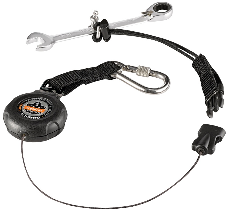 Ergodyne Squids 3001 Retractable Single Carabiner with Loop End 2 lb Tool Lanyard from GME Supply