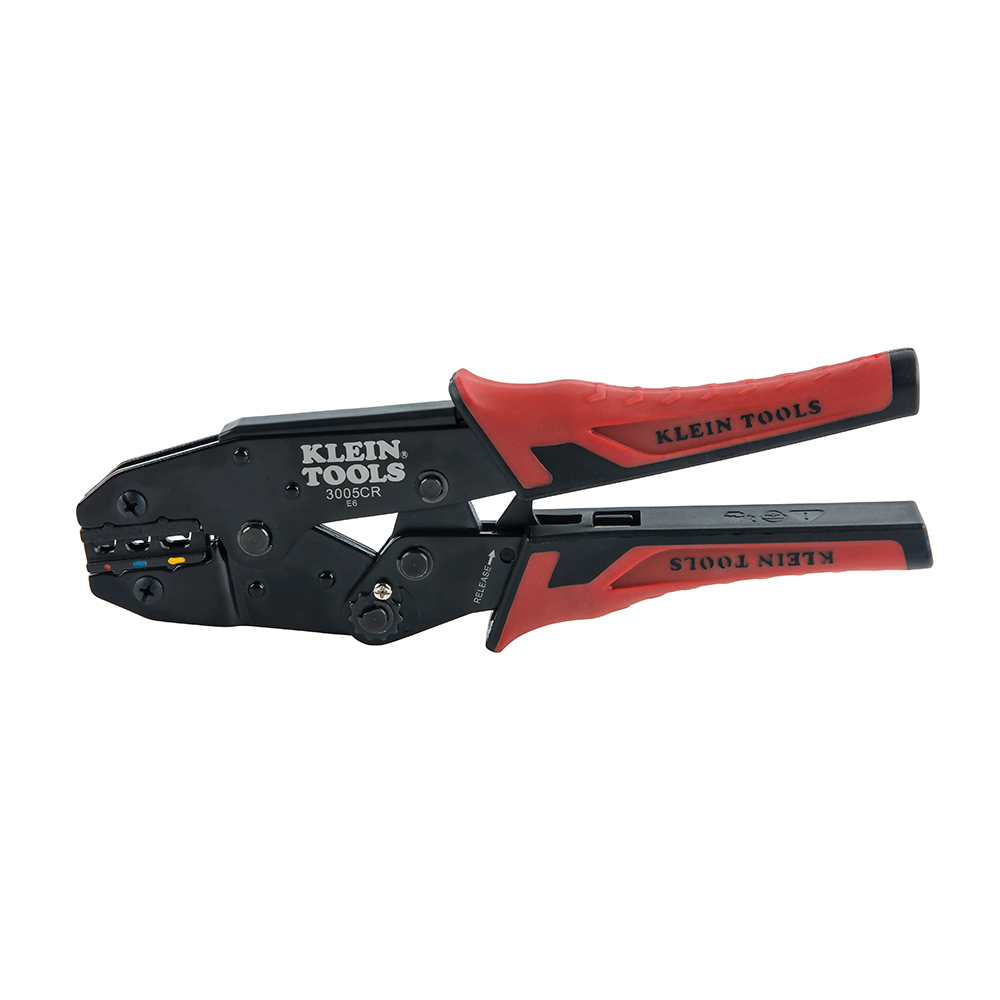 Klein Tools 10-22 AWG Insulated Terminals Ratcheting Crimper from GME Supply