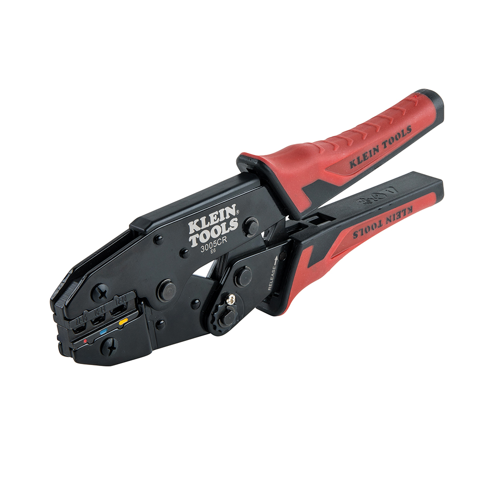 Klein Tools 10-22 AWG Insulated Terminals Ratcheting Crimper from GME Supply