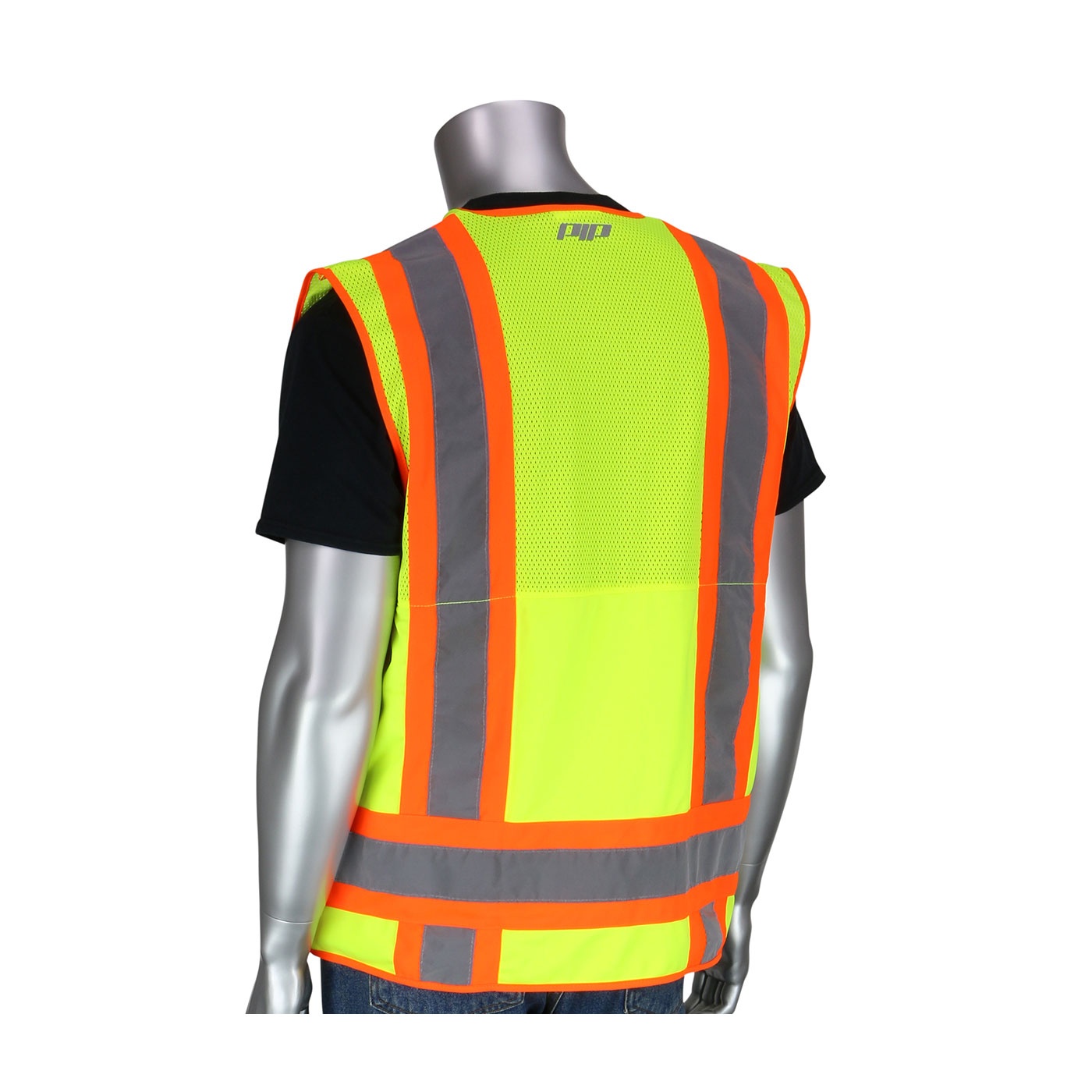 The PIP ANSI Class 2 Two Tone 10 Pocket Surveyors Vest from GME Supply