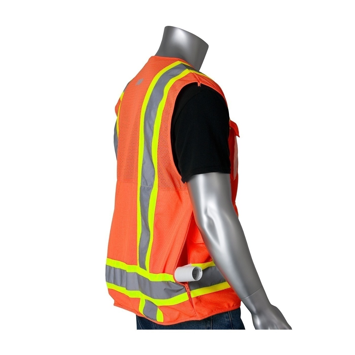 The PIP ANSI Class 2 Two Tone 10 Pocket Surveyors Vest from GME Supply