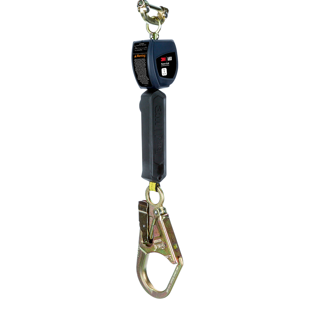 3M DBI-SALA 3100527 Class 1 Direct Mount Nano-Lok Personal Self-Retracting Lifeline with Steel Rebar Snap Hook from GME Supply