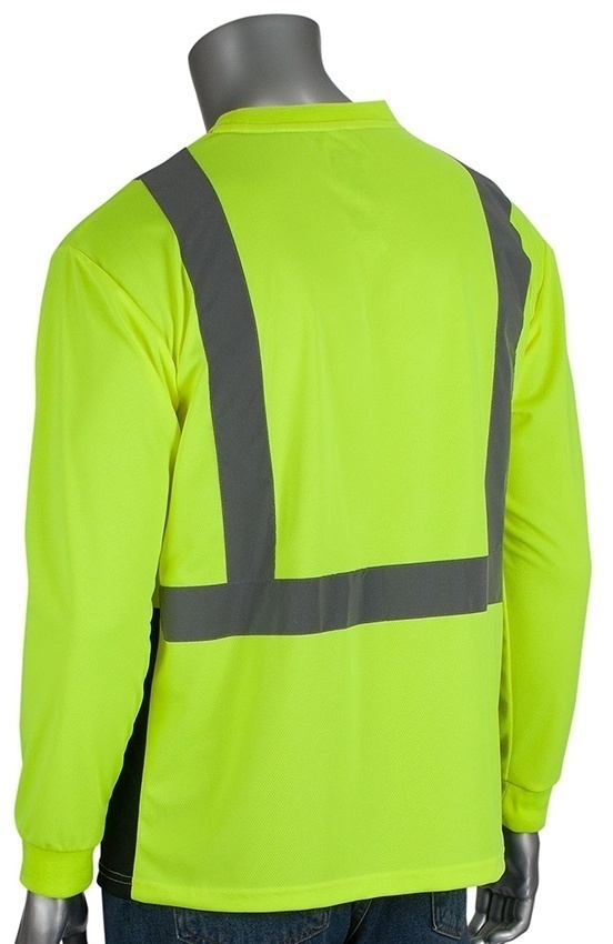 PIP ANSI Type R Class 2 50+ UPF Long Sleeve Lime T-Shirt from GME Supply