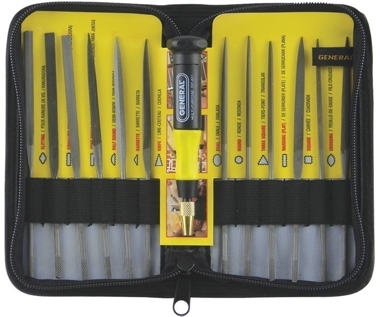 General Tools 12 Piece Swiss Pattern Needle File Set from GME Supply