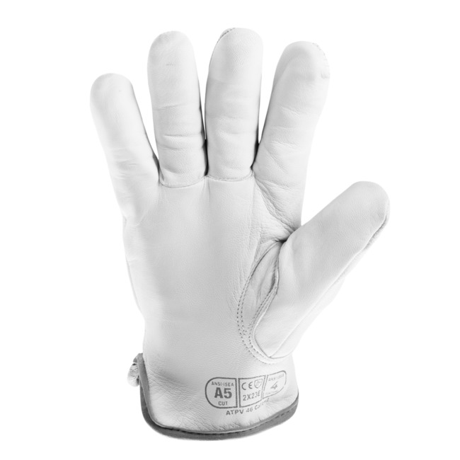 HexArmor Chrome SLT 4061 Goatskin Leather Palm Glove A5 Cut from GME Supply