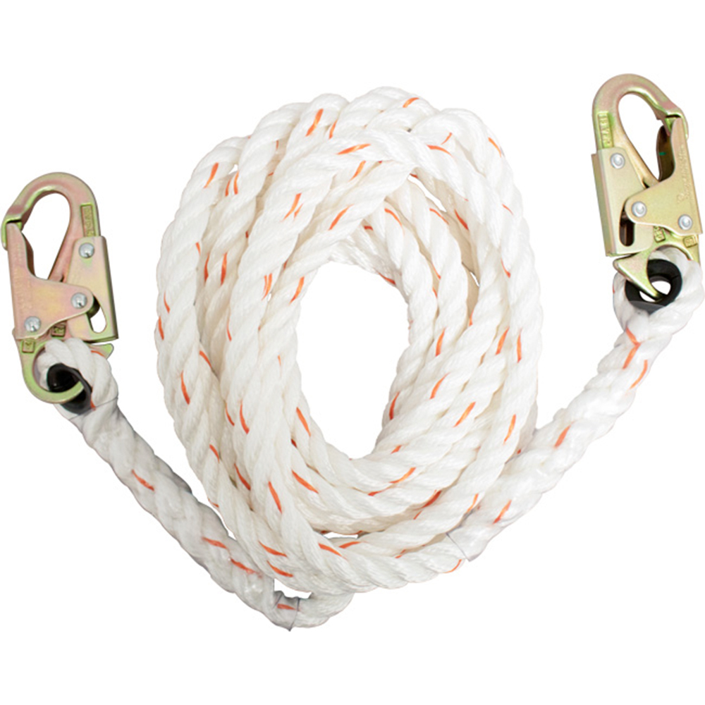 French Creek 5/8 Inch Rope Lifeline with Dual Snaphook Ends from GME Supply