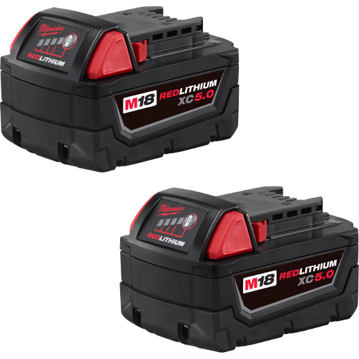 Milwaukee M18 REDLITHIUM XC 5.0 Extended Capacity Battery (2 Pack) from GME Supply