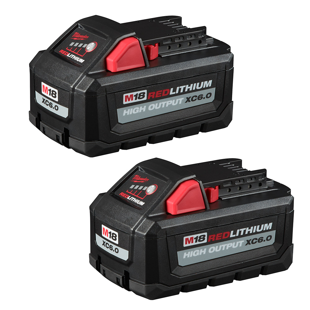 Milwaukee M18 REDLITHIUM High Output XC6.0 Battery Pack (2 Pack) from GME Supply