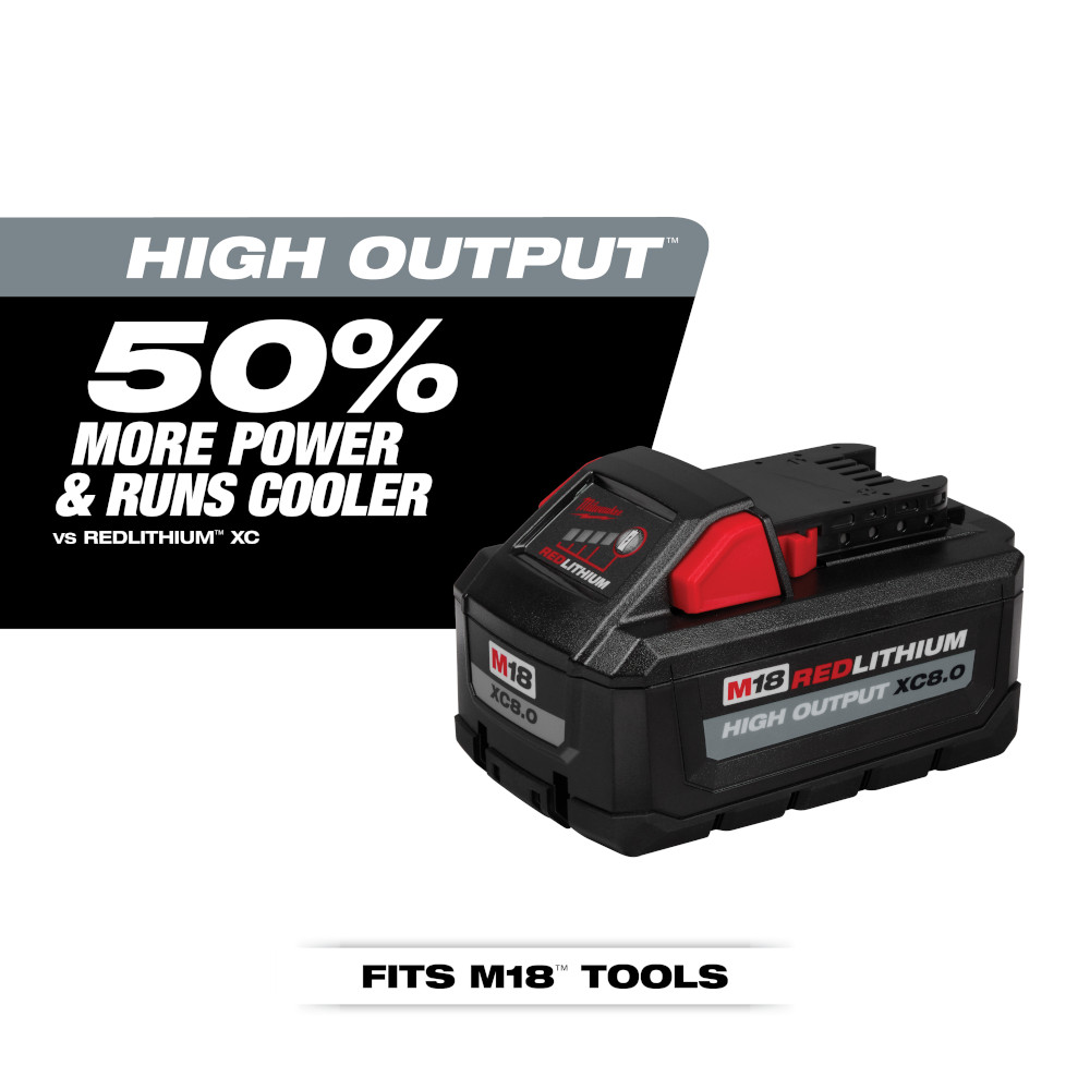 Milwaukee M18 REDLITHIUM High Output XC8.0 Battery  from GME Supply