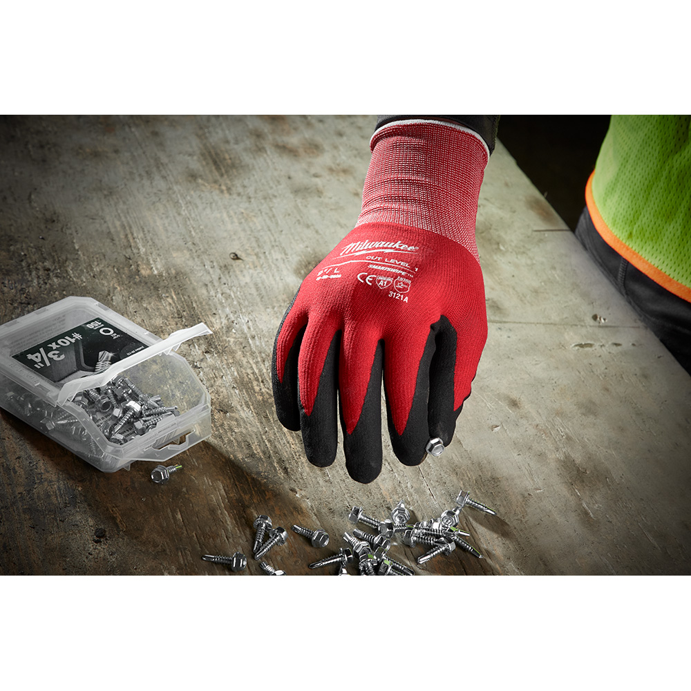 Milwaukee Nitrile Level 1 Cut Resistant Dipped Touchscreen Work Gloves from GME Supply