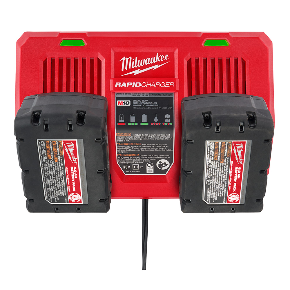 Milwaukee M18 Dual Bay Simultaneous Rapid Charger from GME Supply