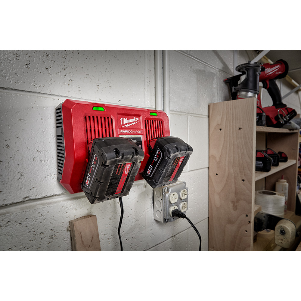 Milwaukee M18 Dual Bay Simultaneous Rapid Charger from GME Supply