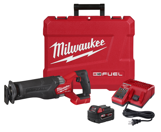 Milwaukee M18 FUEL SAWZALL Reciprocating Saw with M18 XC5.0 Battery Kit from GME Supply