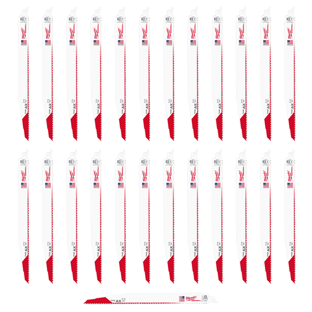 Milwaukee 5 TPI Wood with Nails AX SAWZALL Blade (25 Pack) from GME Supply