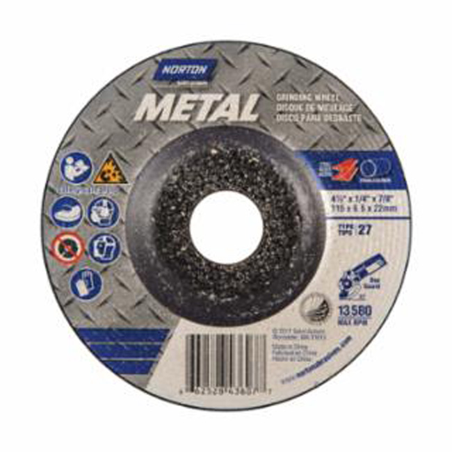 Norton 4-1/2 Inch Aluminum Oxide Grinding Wheel from GME Supply