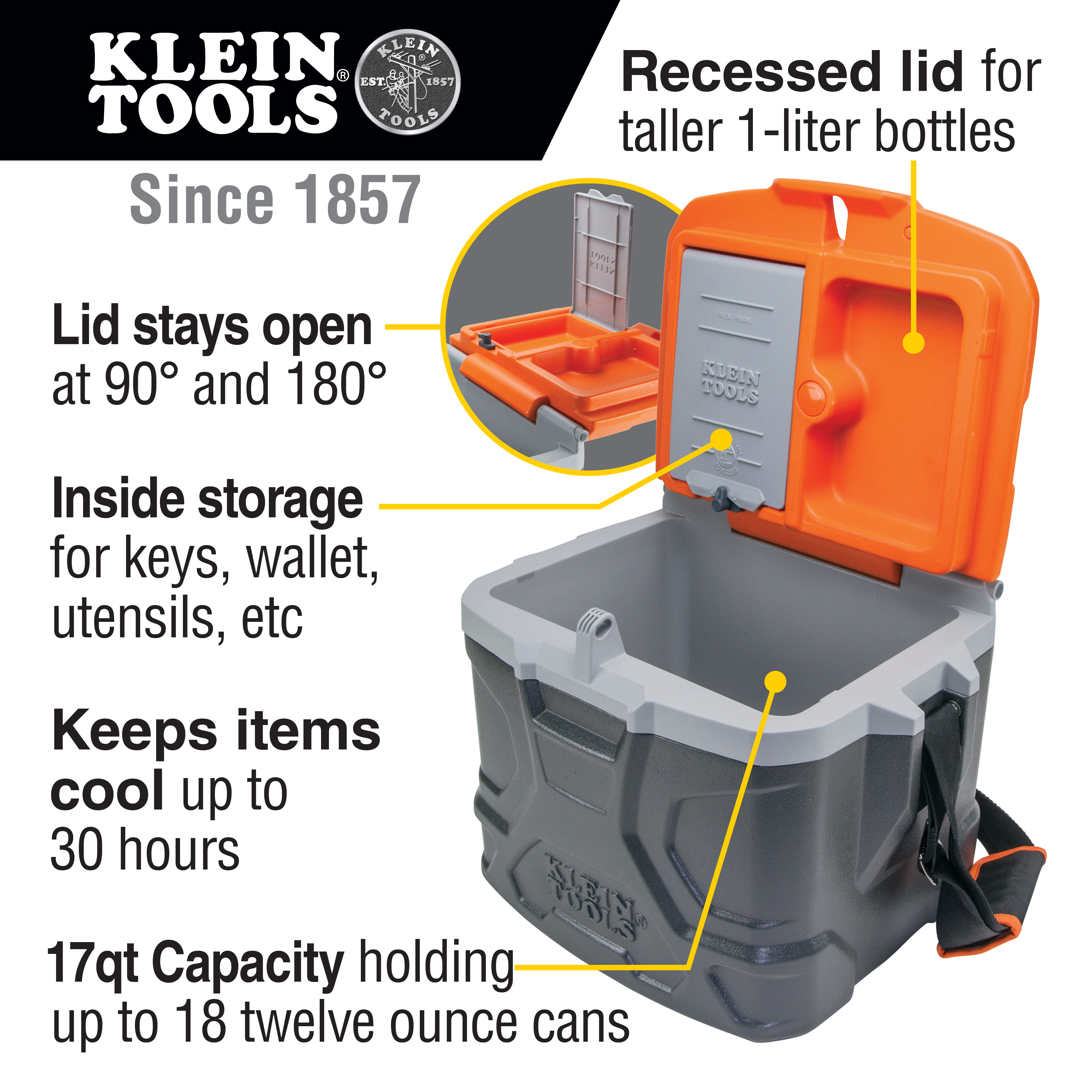 Klein Tools Tradesman Pro Tough 17-Quart Box Cooler  from GME Supply