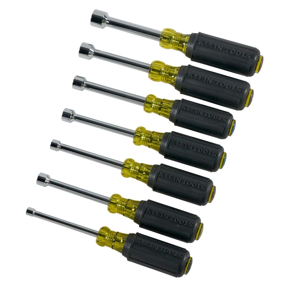 Klein Tools 631 7 Piece Nut-Driver Set with 3 Inch Shanks from GME Supply