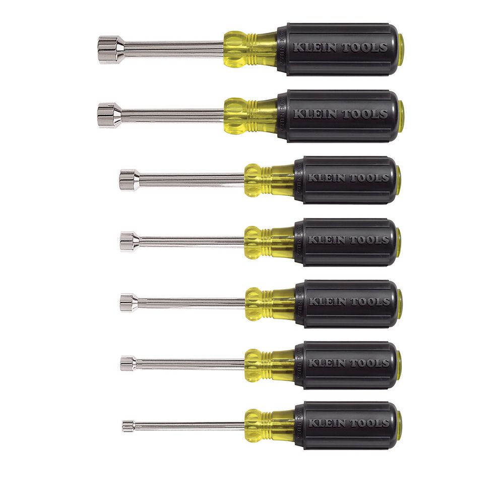 Klein Tools 631 7 Piece Nut-Driver Set with 3 Inch Shanks from GME Supply