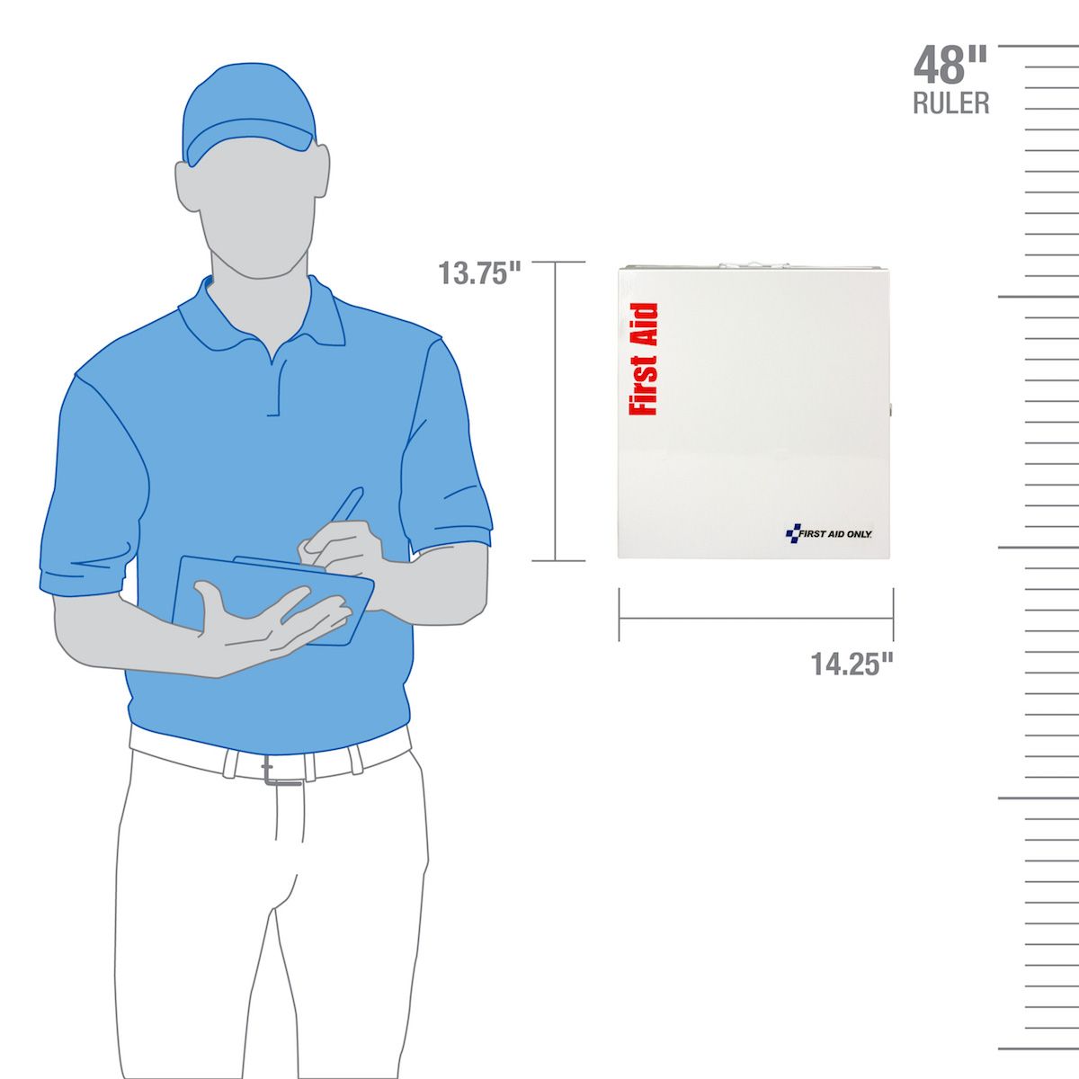 First Aid Only 50-Person Large Metal SmartCompliance First Aid Cabinet with Medication from GME Supply