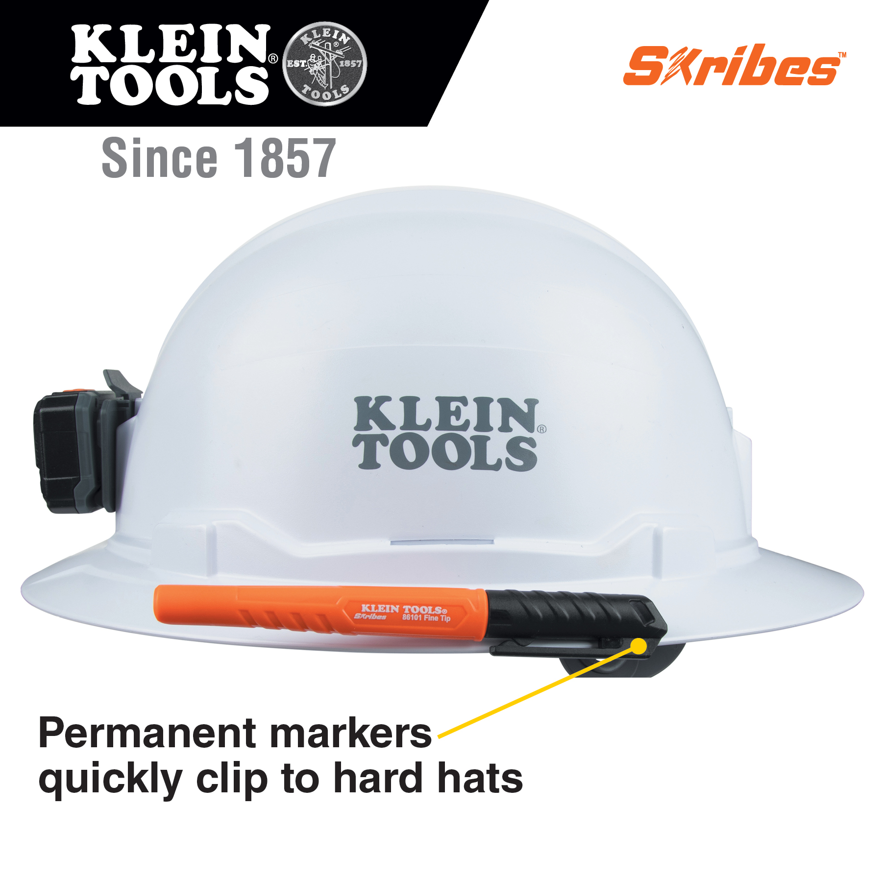 Klein Tools Skribes Fine Tip Permanent Markers, Black, 12-Pack from GME Supply