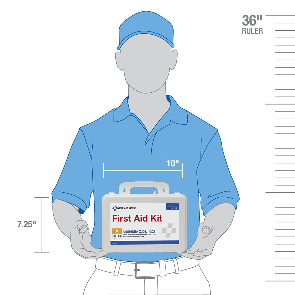 First Aid Only ANSI A 25 Person Plastic ANSI 2021 Compliant First Aid Kit from GME Supply