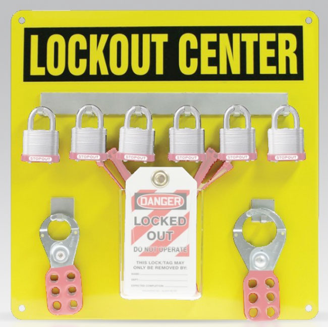 Accuform Aluminum Hanger Board: 6-Padlock Board from GME Supply