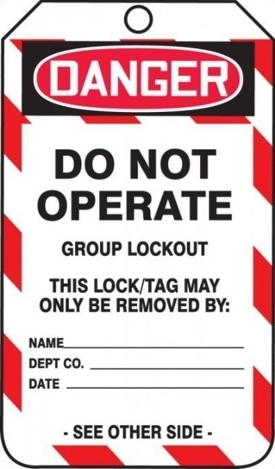 Accuform Plastic Group Lockout Job Tags (25 Pack) from GME Supply