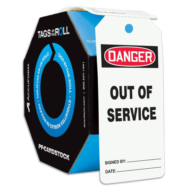 Accuform OSHA Danger Tags By-The-Roll from GME Supply