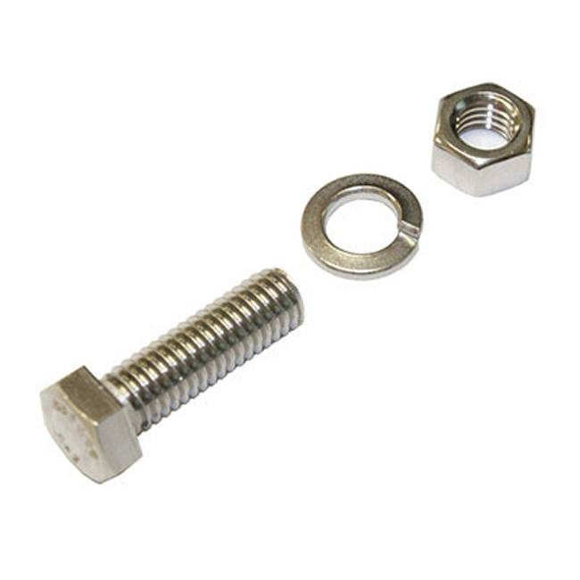 Stainless Steel Bolt, Lock, and Hex Nut - 3/8 inch - 16 x 1-1/4 inch from GME Supply