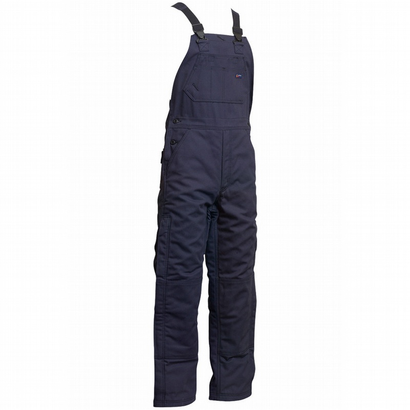 Lapco FR Cotton Duck Insulated Bib Overalls Navy from GME Supply