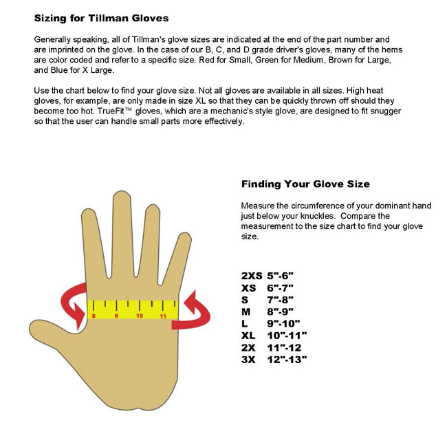 Tillman 1428 Top Grain/Split Cowhide Back with Seamless Forefinger Drivers Gloves from GME Supply